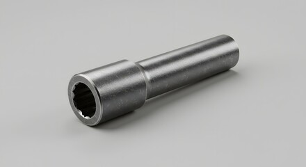3D Render of a Metal Spline Shaft - Industrial Part