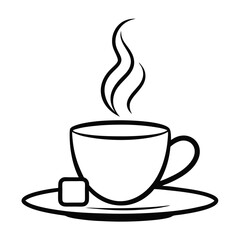 Steaming Coffee Cup Vector Icon
