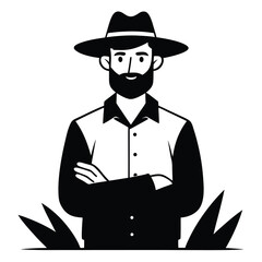 Stylized Farmer Illustration