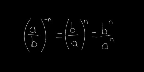 Mathematical equation on blackboard