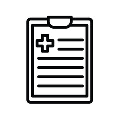 Fototapeta premium Medical Report line icon , vector, pixel perfect, illustrator file 