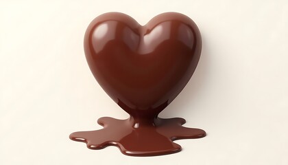 Obraz premium Melting Chocolate Heart: Sweet Valentine's Day Treat