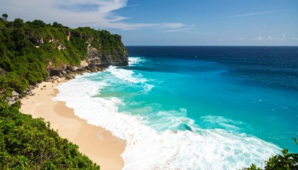Breathtaking Tropical Beach Coastline View