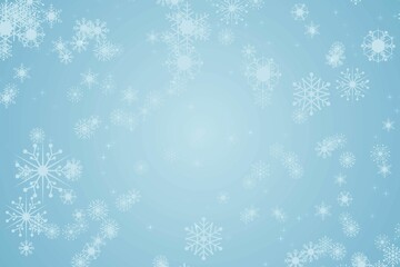 Snowflakes against blue background