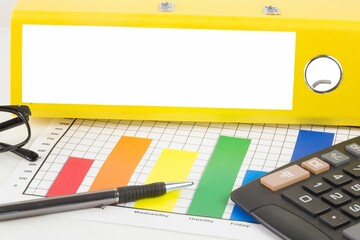 Business desk with documents