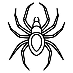 Obraz premium Modern Wolf Spider Outline Graphic