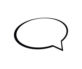 Retro empty comic speech bubble