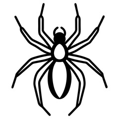 Modern Wolf Spider Outline Graphic
