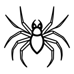 Modern Wolf Spider Outline Graphic