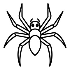 Modern Wolf Spider Outline Graphic