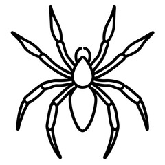 Modern Wolf Spider Outline Graphic