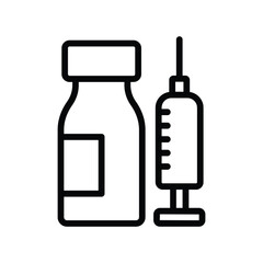 Vaccination line icon , vector, pixel perfect, illustrator file 
