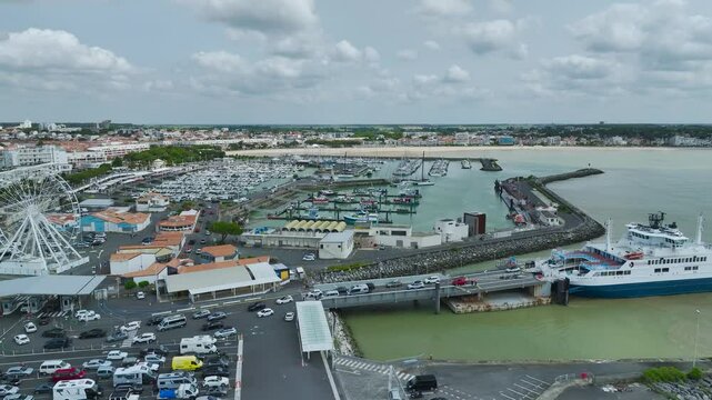 Royan from a drone, Nouvelle-Aquitaine, Charente-Maritime, France, Europe	