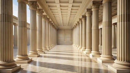 Fototapeta premium Elegant Hallway with Columns