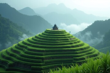 rice terraces in bali indonesia