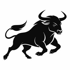 vector illustration of a bull