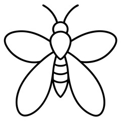 Stylized Firefly Outline Art