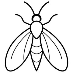 Stylized Firefly Outline Art