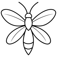 Stylized Firefly Outline Art