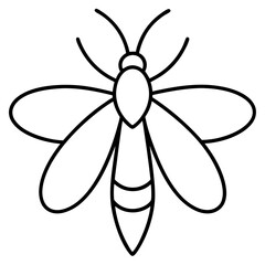 Stylized Firefly Outline Art