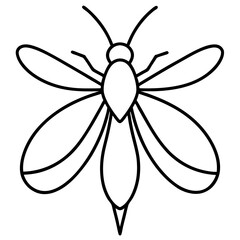 Stylized Firefly Outline Art