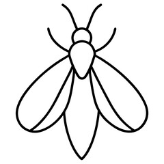 Stylized Firefly Outline Art