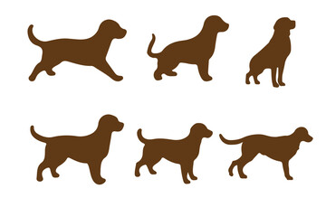 Colorful Dogs Icon Set