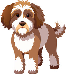 Lagotto Romagnolo  of a dog vector icon 