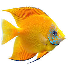Vibrant Golden Angelfish Aquatic Life Underwater Beauty