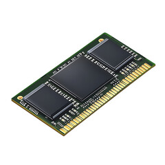 RAM module computer memory upgrade technology green gold circuit board,