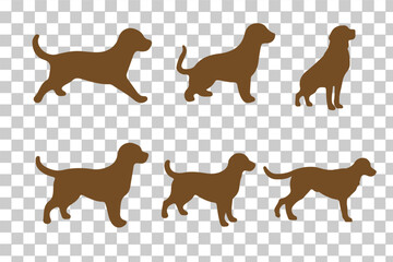 Colorful Dogs Icon Set