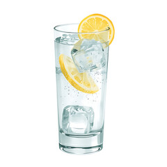 Refreshing Lemon Water with Ice A Cool and Zesty Summer Drink