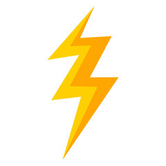 Yellow lightning bolt PNG. Thunderbolt icon in png. Yellow charge symbol. Thunderbolt symbol. Energy symbol. Lightning bolt.