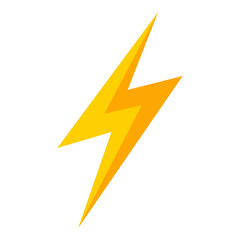 Yellow lightning bolt PNG. Thunderbolt icon in png. Yellow charge symbol. Thunderbolt symbol. Energy symbol. Lightning bolt.