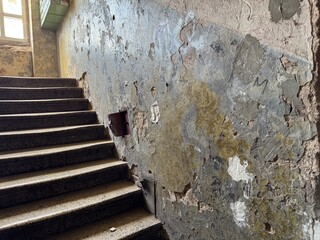 Staircase in the entrance of an old house