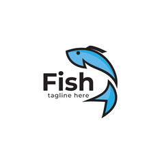 Fresh fish label icon. Finest seafood stamp symbol. Ocean fishing catch product sticker. Vector illustration.