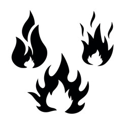 fire flames set