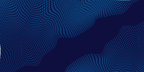 blue wavy halftone background. Dot pop art sport style vector.