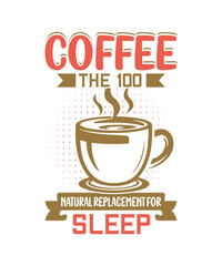 Coffee Cup Mug Beverage Vector, Caffeine Flavor Template, Black Coffee Lover T-shirt Design, Typography Funny Quote Graphic Retro Vintage Template