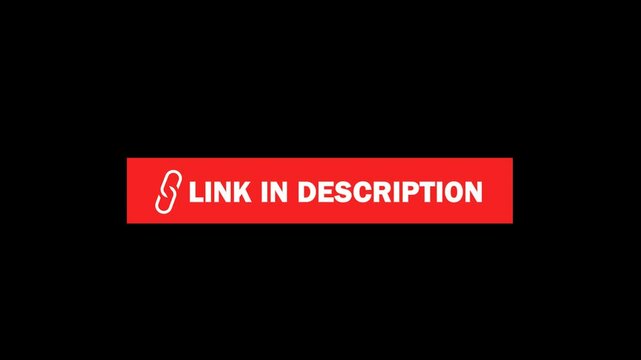 Link in Description Lower Third Motion Graphic Animation.