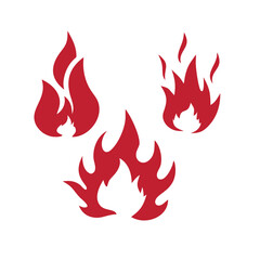 set of fire icons