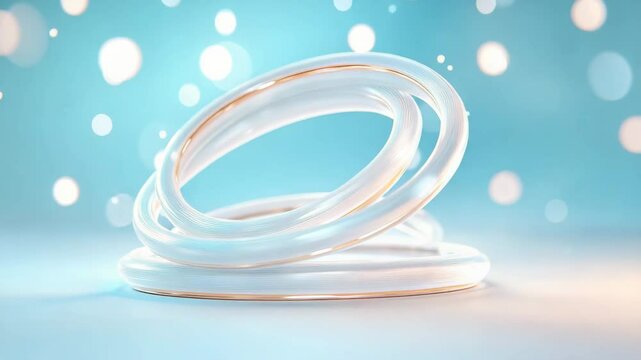 Two gold wedding rings on a blue background representing love and marriage