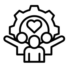 Organizational Harmony  Icon Element For Design	