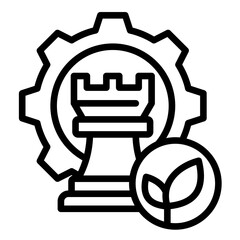 Strategic Ecosystem  Icon Element For Design	