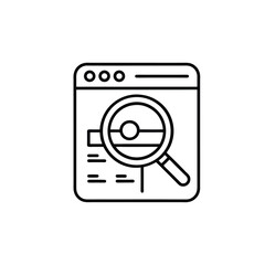 Magnifying Glass Vector Icon Representing Search and Zoom on White Background