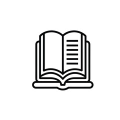 open book icon on white background
