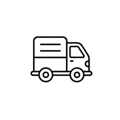 Delivery Truck Vector icon Illustration on White Background