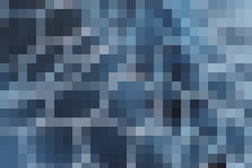 Abstract Pixelated Texture: A mosaic of squares in various shades of blue create a cool, modern, and textured pattern.
