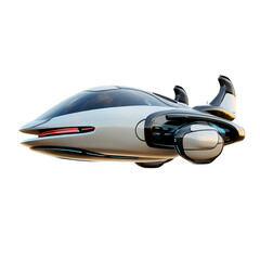 Futuristic Flying Vehicle Design Concept SciFi Spaceship