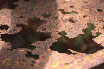 Weathered Metal: An abstract glimpse into the captivating textures of aged metal, revealing patterns of rust and decay in intricate detail. 